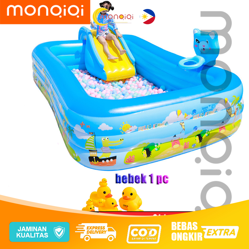 MOnqiqi Kolam Renang Anak Anak Jumbo / Kolam Renang Anak 1 Set Pompa ...