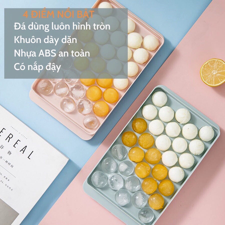 Khay Làm Đá Làm Thạch , Viên Bi Tròn 33 Viên