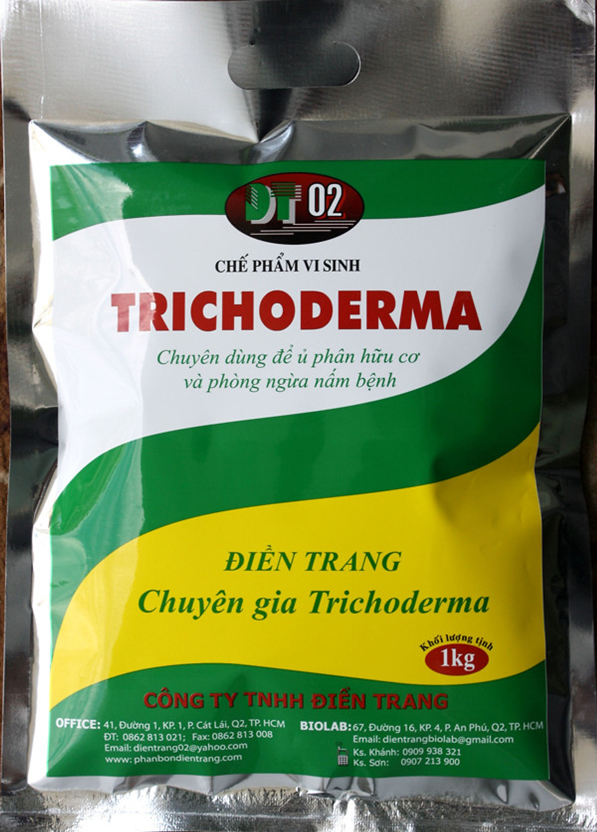 Men vi sinh nấm trichoderma dt02 1kg - chuyên dùng để ủ phân hữu cơ và kiểm soát nấm bệnh