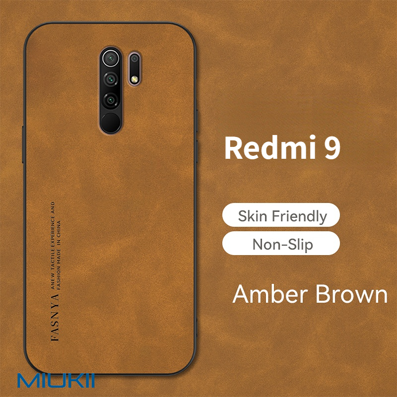 Case Redmi 9 Soft Phone Case Authentic Camera Protection Luxury Leather Cover Sheep Bark Casing For Xiaomi Redmi9 M2004J19G M2004J19C