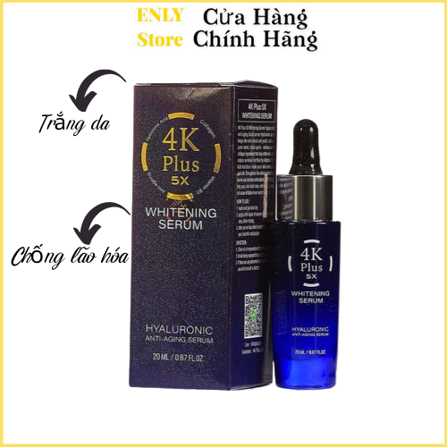 Chống Lão hóa, Trắng da, Ngừa mụn Serum 4k Plus 5x Thái Lan Whitening Serum