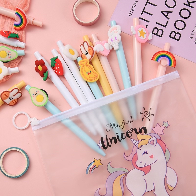 Set 20 Bút Hoạt Hình Túi Zip Cute (giao ngẫu nhiên)