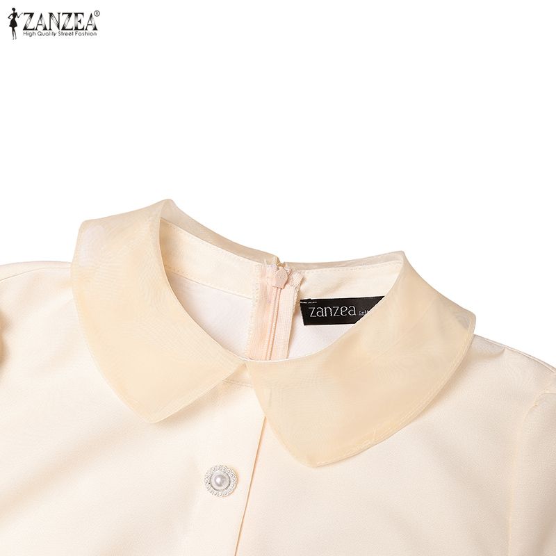ZANZEA%20Korean%20Style%20Women%20Elegant%20Party%20Short%20Sleeve%20Midi%20Dresses%20Doll%20Neck%20Floral%20Print%20A-Line%20Dress%20#1229%20-%20Image%207