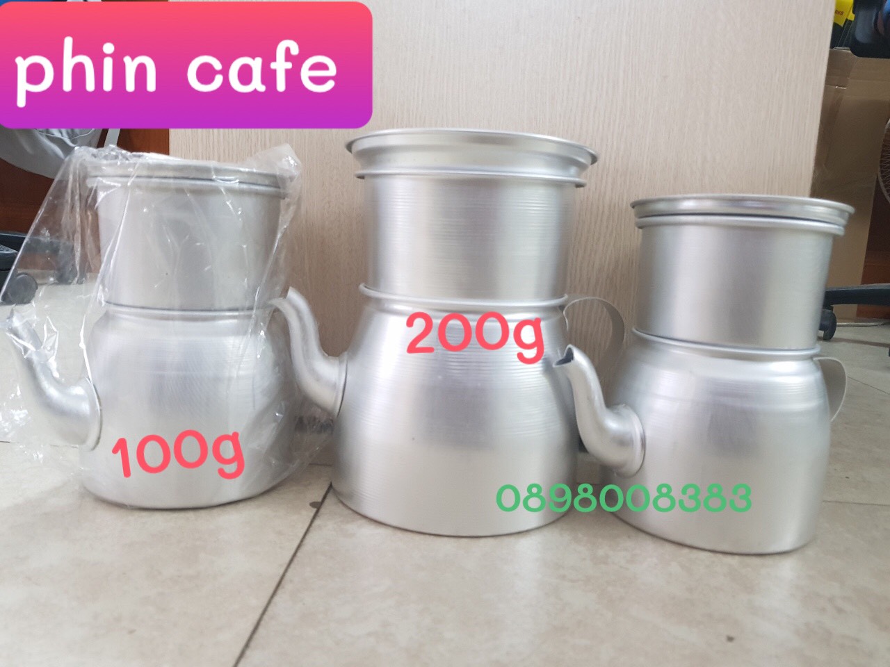 Phin pha cà phê nhôm ( loại dày ) 1  2 lạng
