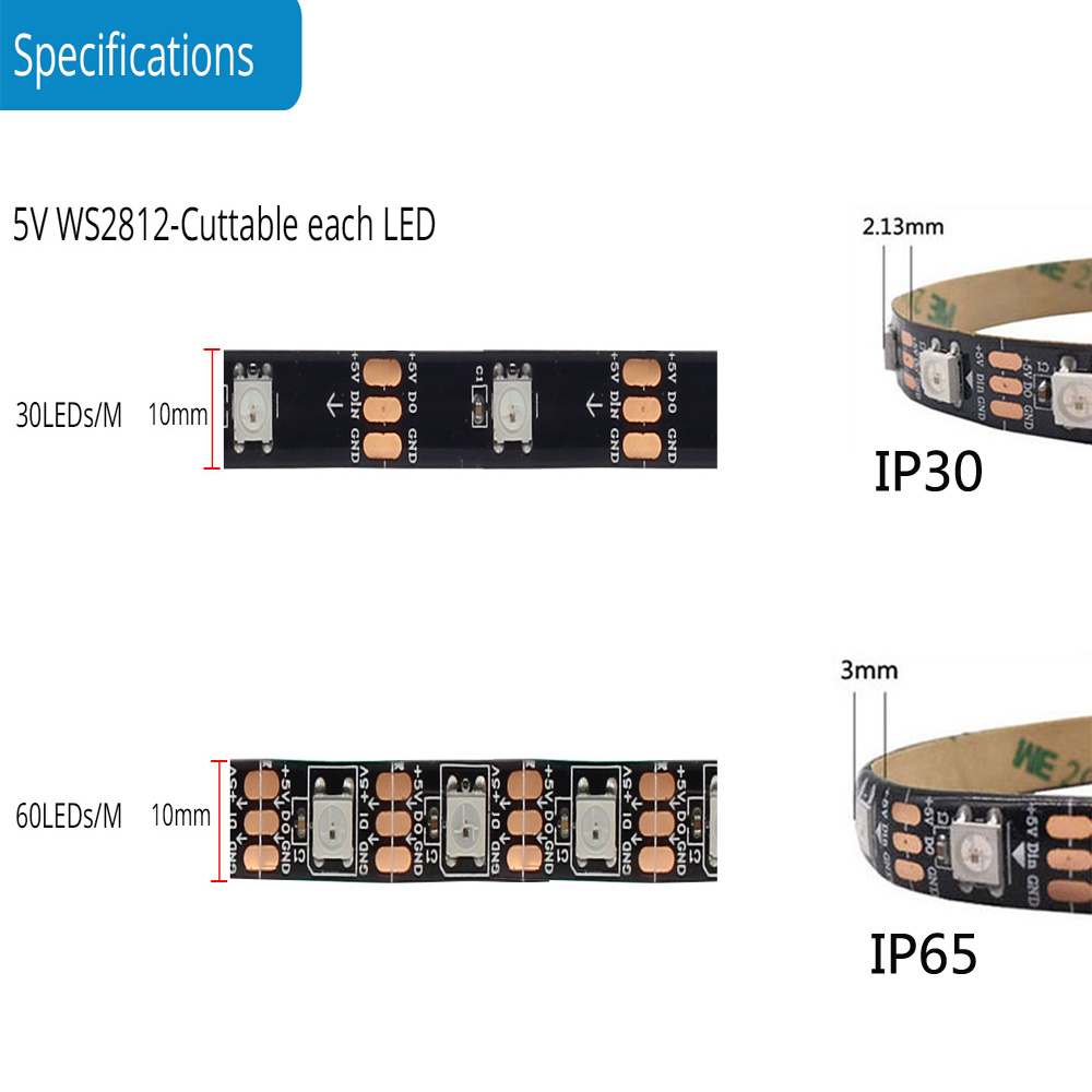 3pin Argb Led Headers Ws2812b Ws2812 Ic Addressable Rgb Led Strip Pixel For Pc Computer Case Mainboard Panel Header 5v Data Gnd. 