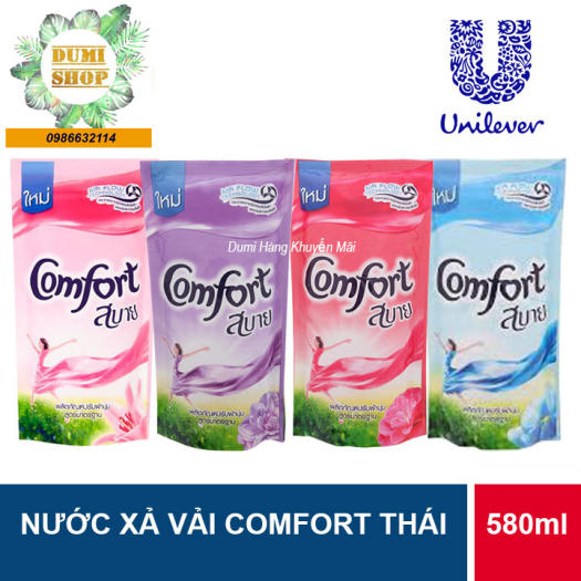 Combo 2 bịch nước xả vải Comfort Thái bịch 580ml