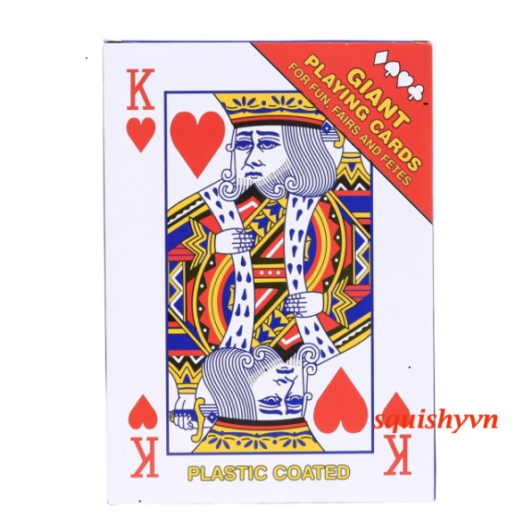 Bộ bài tây/ bài poker kích thước lớn,cỡ lớn, loại to - bộ bài tây bài poker khổng lồ a4 - msp986110