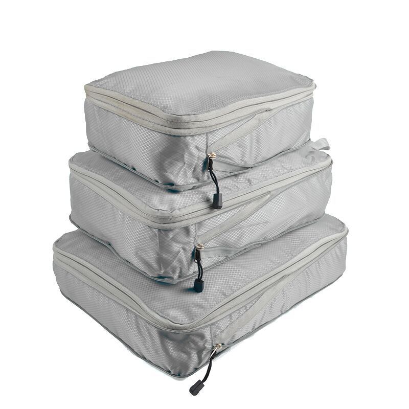 3Pcs Compression Packing Cubes Expandable Storage Travel Luggage Bags Organizer