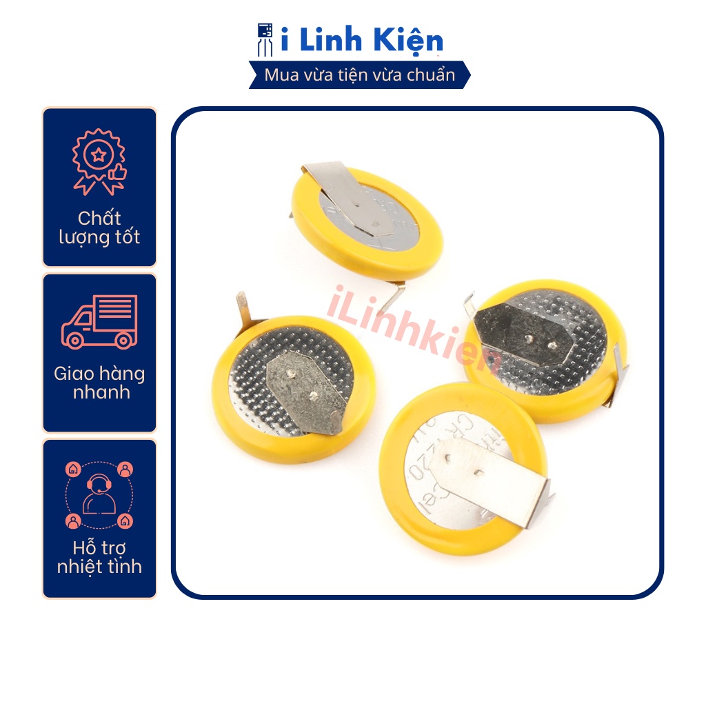 Pin CR1220 hàn mạch chân nằm chất lượng tốt