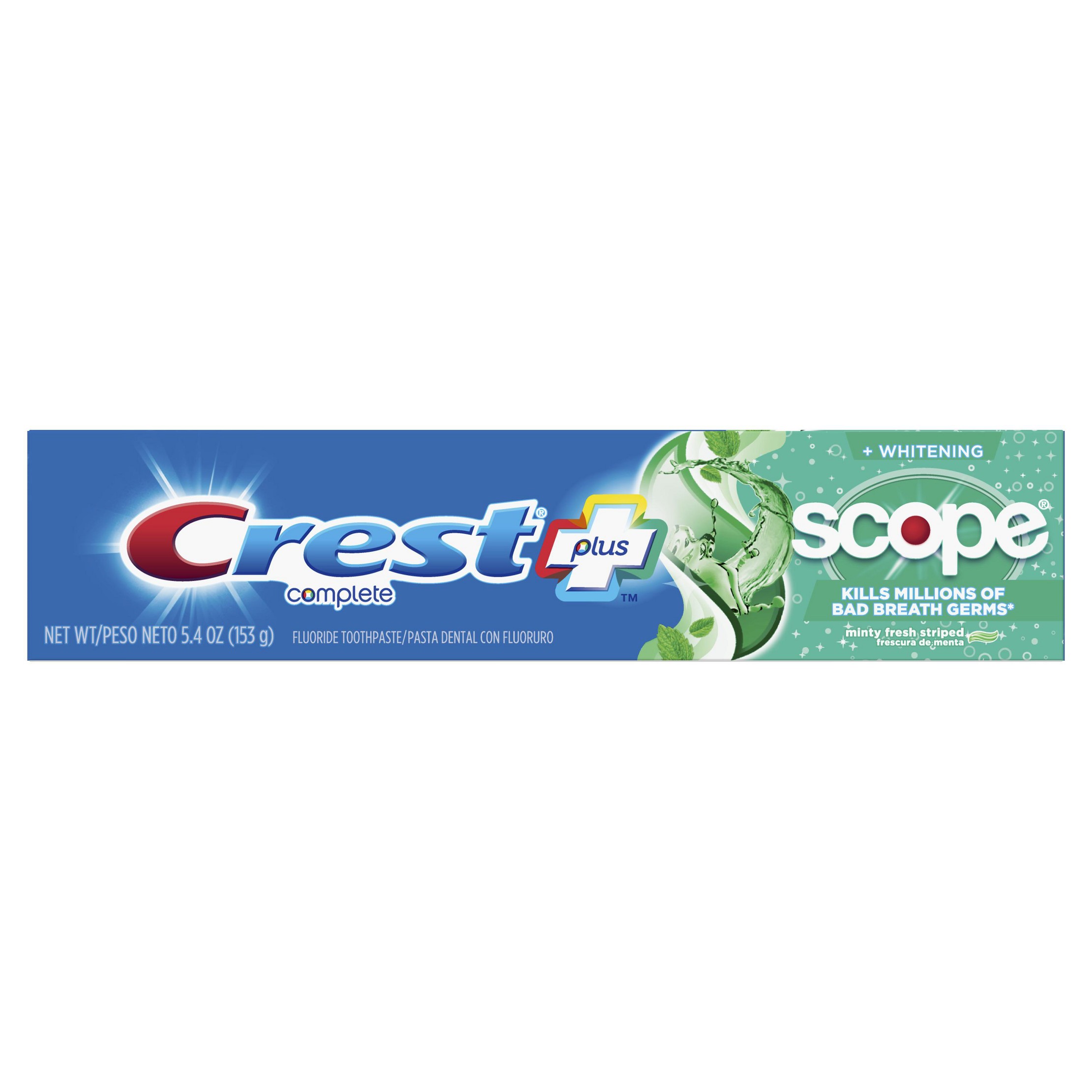 [NK Mỹ] Kem đánh răng Crest complete Extra Whitening Scope Advanced Freshness 153g & 232g - TD Shop