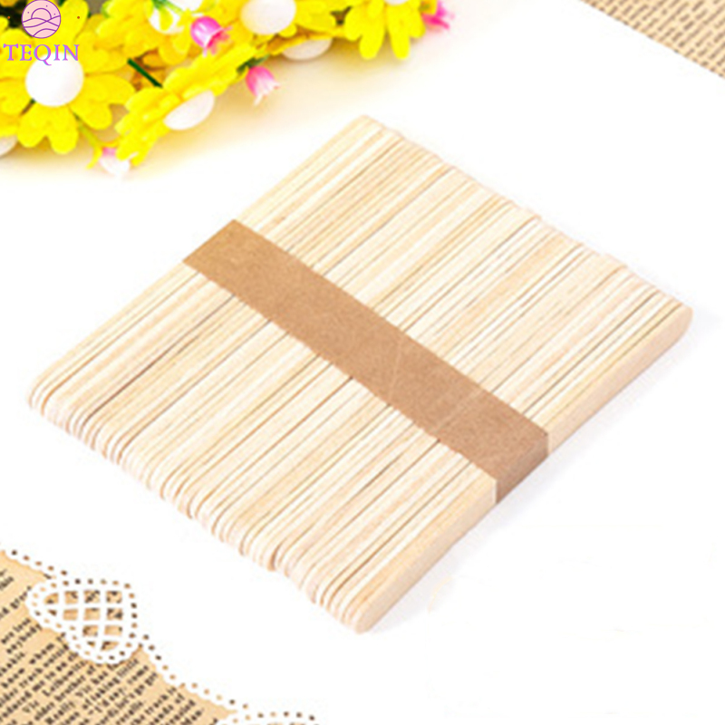 TEQIN new！！50 Pcs/bag Ice Cream Sticks Colorful Sticks Handmade Diy Material Smooth Sticks