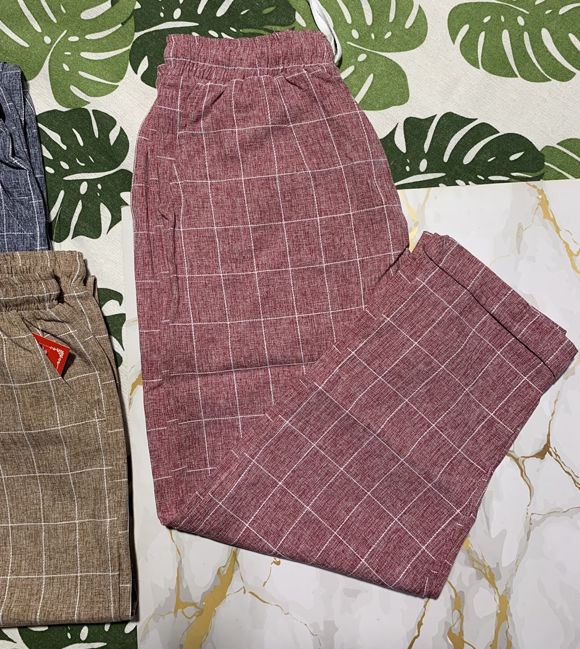 Quần CARO ỐNG RỘNG 9 Tấc Nhiều Màu Chọn Lựa