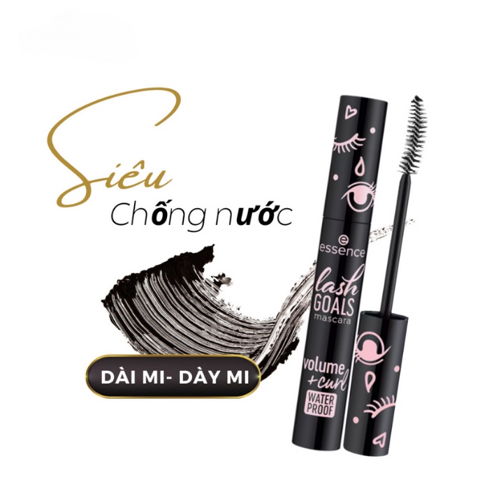 Chuốt mi Essence Lash Goals Mascara Volume & Curl Waterproof 7.5 ml - Lyo