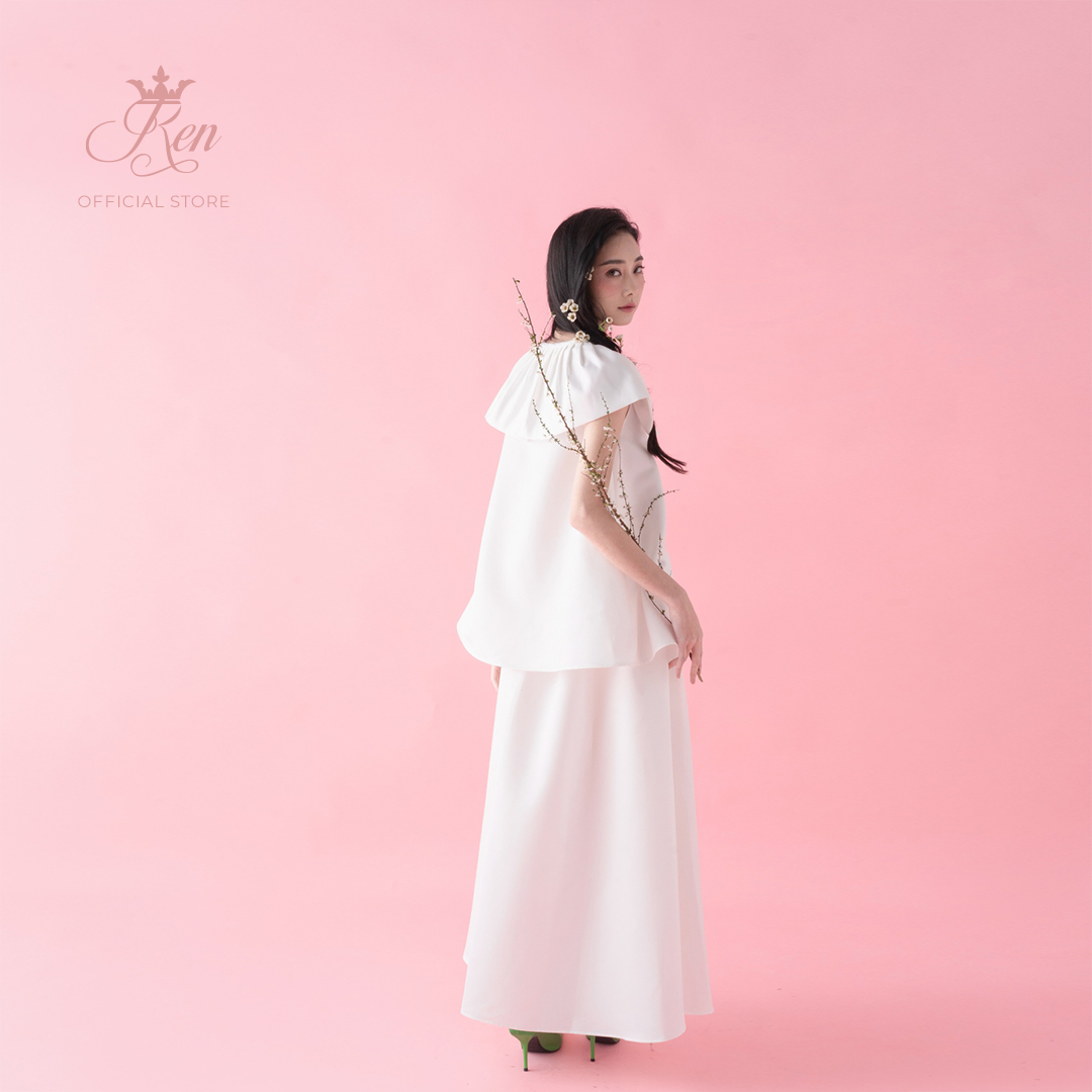 REN BY TEE - Chân Váy Dài Dáng Xòe Vải Tafta
