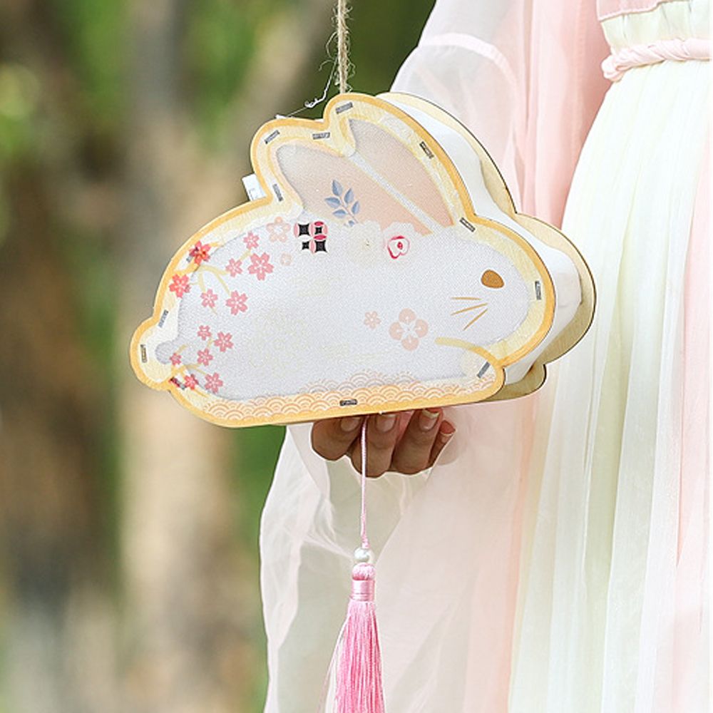 BABYBANG lồng đèn trung thu con thỏ Lantern lồng đèn sáng chớp lồng đèn hot trend lồng đèn trung thu lồng đèn sáng chớp lồng đèn hình thú đáng yêu lồng đèn trung thu Trẻ em Đối với Phụ Nữ Phong Cách sáng Trung Quốc Cổ Đại Handmade Bằng gỗ Trung