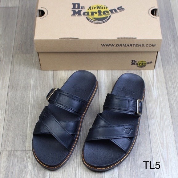 Dép quai ngang doctor martens thái lan da bò cao cấp đế cao 3cm full hộp