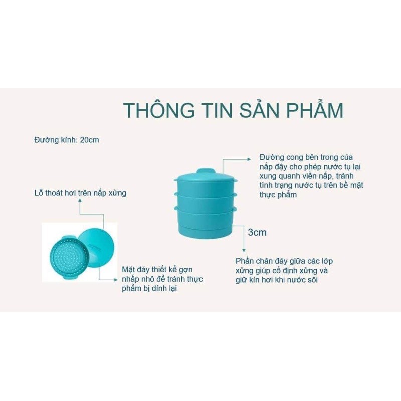 Xửng hấp 3 tầng Steam It - Tupperware