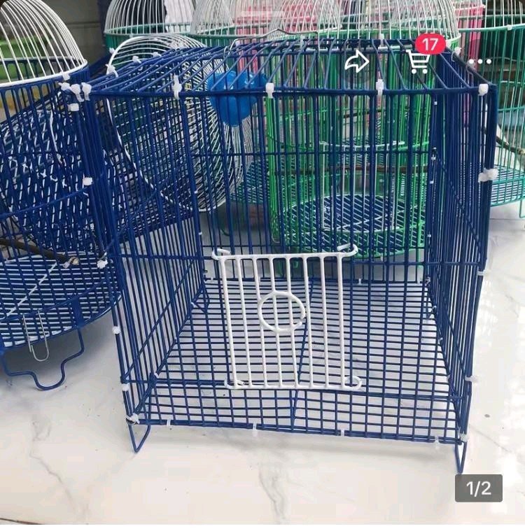 Lồng vuông nhựa nhỏ nuôi chim, sóc, chuột bạch,....