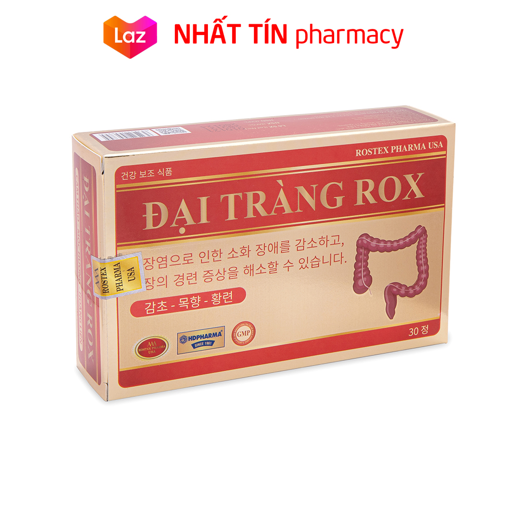 Viên uống Đại Tràng Rox giảm viêm co thắt đại tràng giảm rối loạn tiêu hóa - Hộp 30 viên