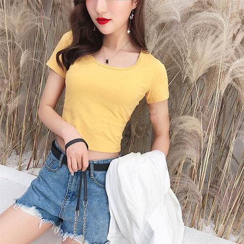 Áo Thun Nữ Croptop Form Body Thời Trang
