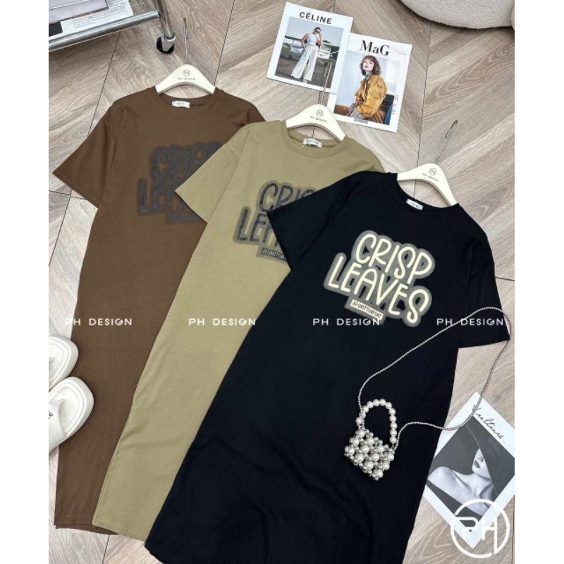 Váy suông cotton chữ
