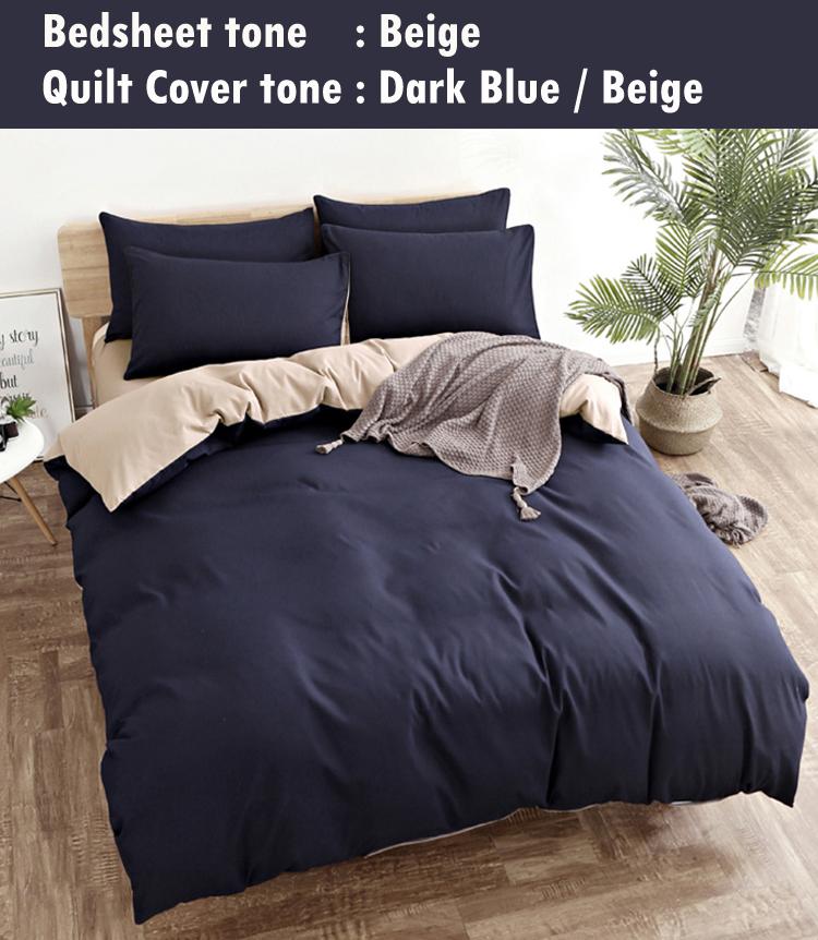 Sg Local Seller Soft And Cooling Luxury 2 Tone Fitted Bedsheet