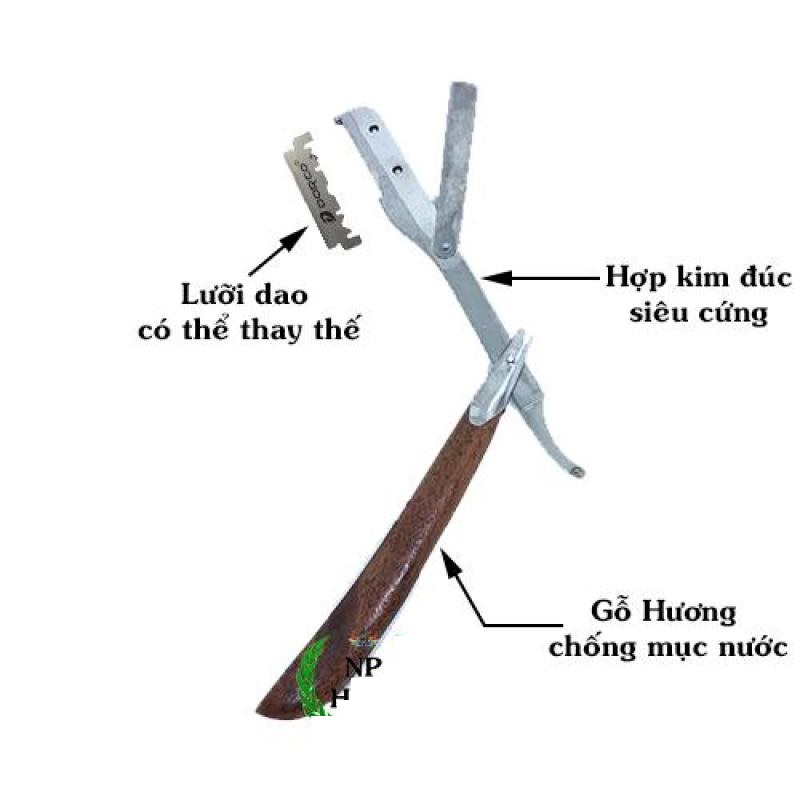 Cán Dao cạo Lông mặt - Cạo Râu cán gỗ