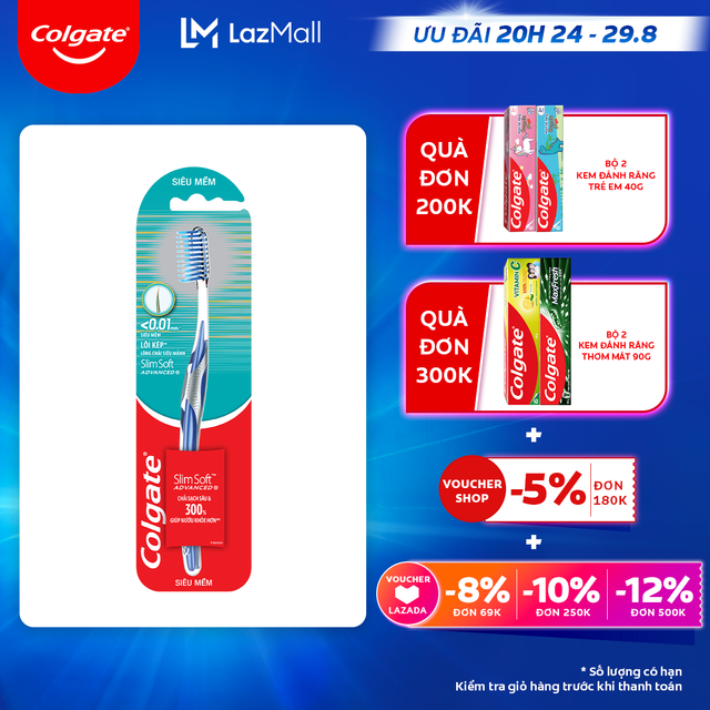 Colgate Slimsoft Advanced toothbrush to prevent bleeding gums