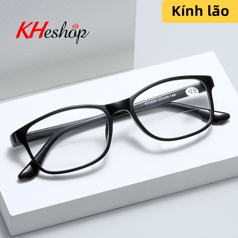 Kính Lão Đọc sách 2 tròng cho người cao tuổi trung niên siêu tiện dụng một chiếc kính 2 công dụng mã Y3030 - kheshop