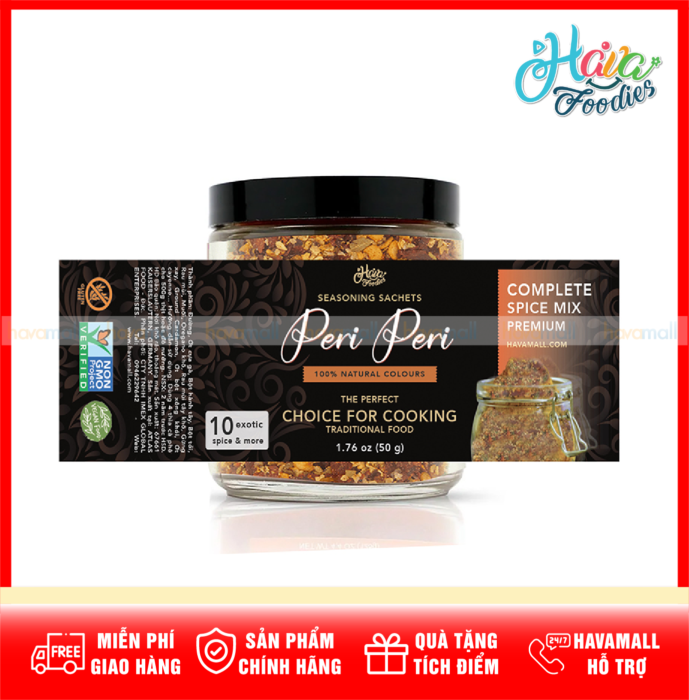 Bột Gia Vị Peri Peri Havafoodies