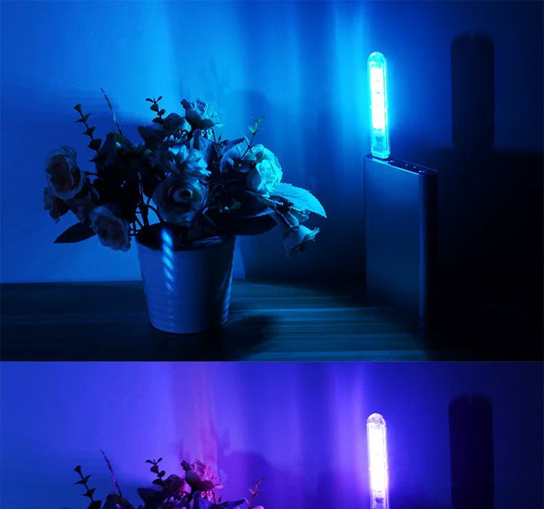 Đèn LED 5 Bóng RGB 7 Màu Nhiều Chế Độ Chớp