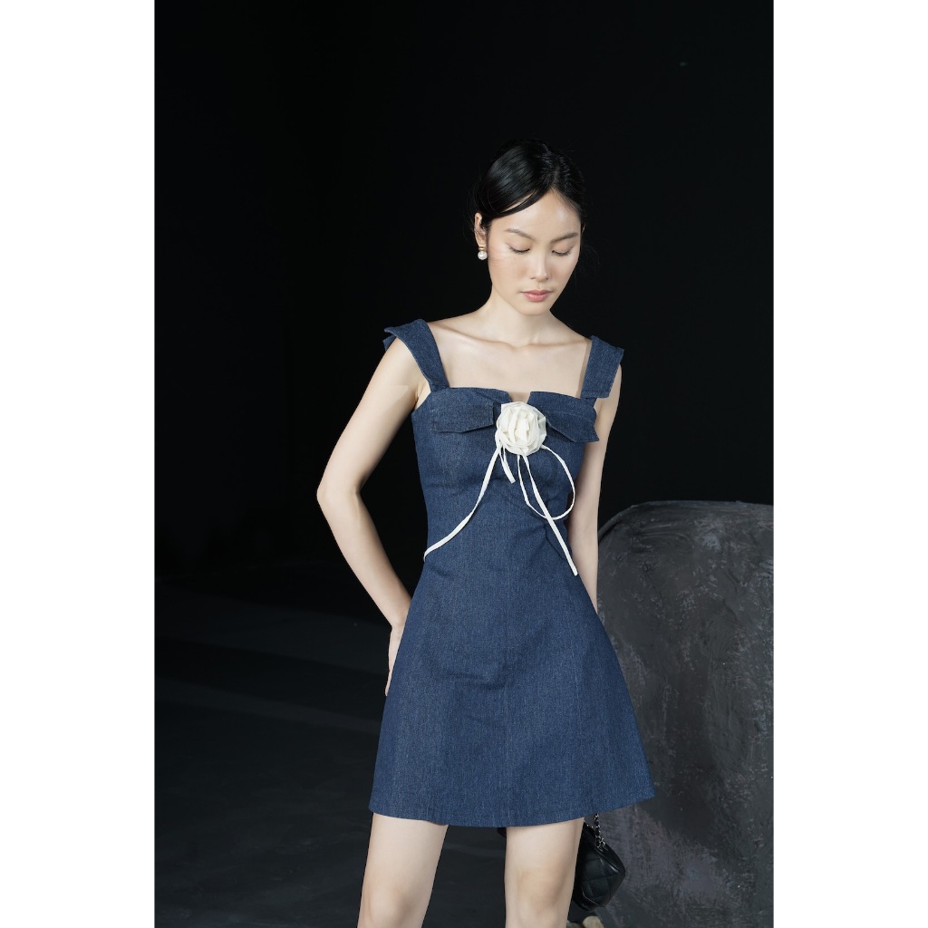 RẬP - Đầm Dây Không Tay Cài Hoa - PRIME 32