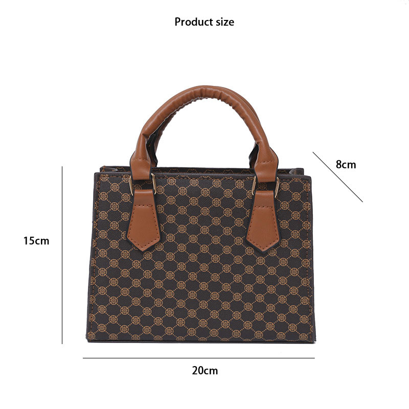 Deere Jack Women's handbag retro casual plaid handheld small square bag