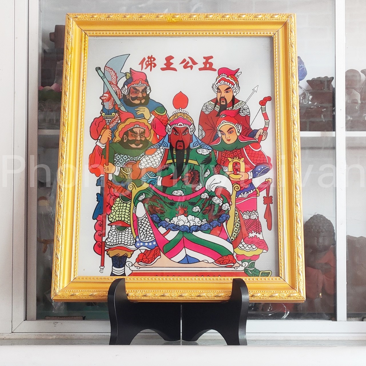 Bài vị ngũ công vương phật 27cm*35cm - thờ cúng
