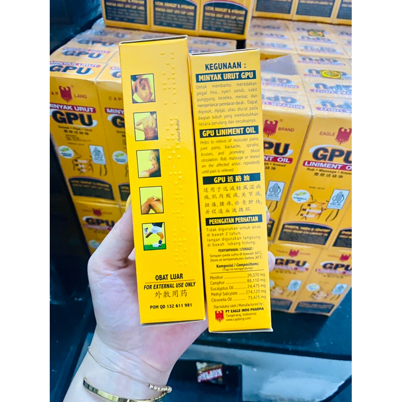 Dầu xoa bóp MINYAK URUT GPU thái lan 60ml