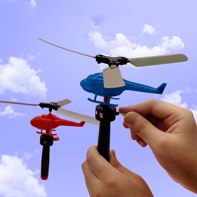 Cneng Pull Line Helicopter Fly Drawstring Small Plane Outdoor Game Toy Educational Toy