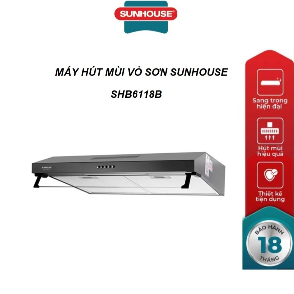 Máy hút mùi sunhouse shb6118b