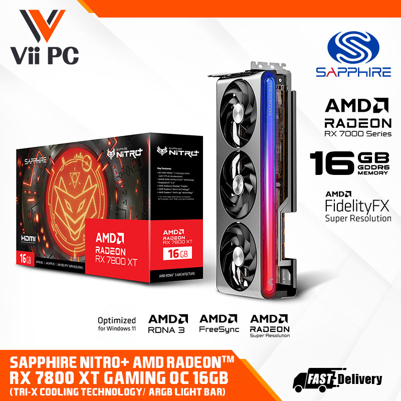 RADEON SAPPHIRE NITRO＋ RX7800XT 16GB Placa video SAPPHIRE NITRO+ AMD Radeon RX 7800 XT, 16GB