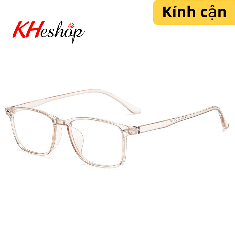 Kính Cận Thị đủ độ từ -0.0 - -6.00 tròng TR90 đập không méo bẻ không vỡ chống bức xạ UV400 và ánh sáng xanh bảo vệ mắt  mã Y806 - kheshop