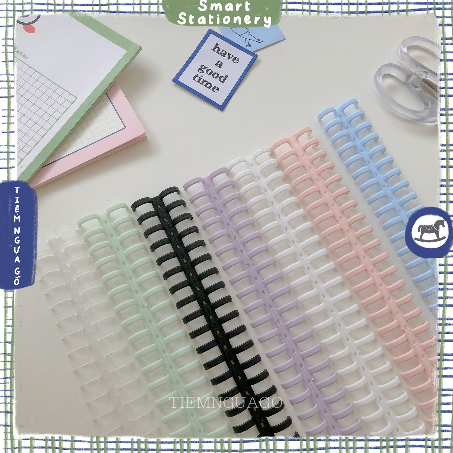 Gáy còng nhựa tự làm Binder (30 lỗ)