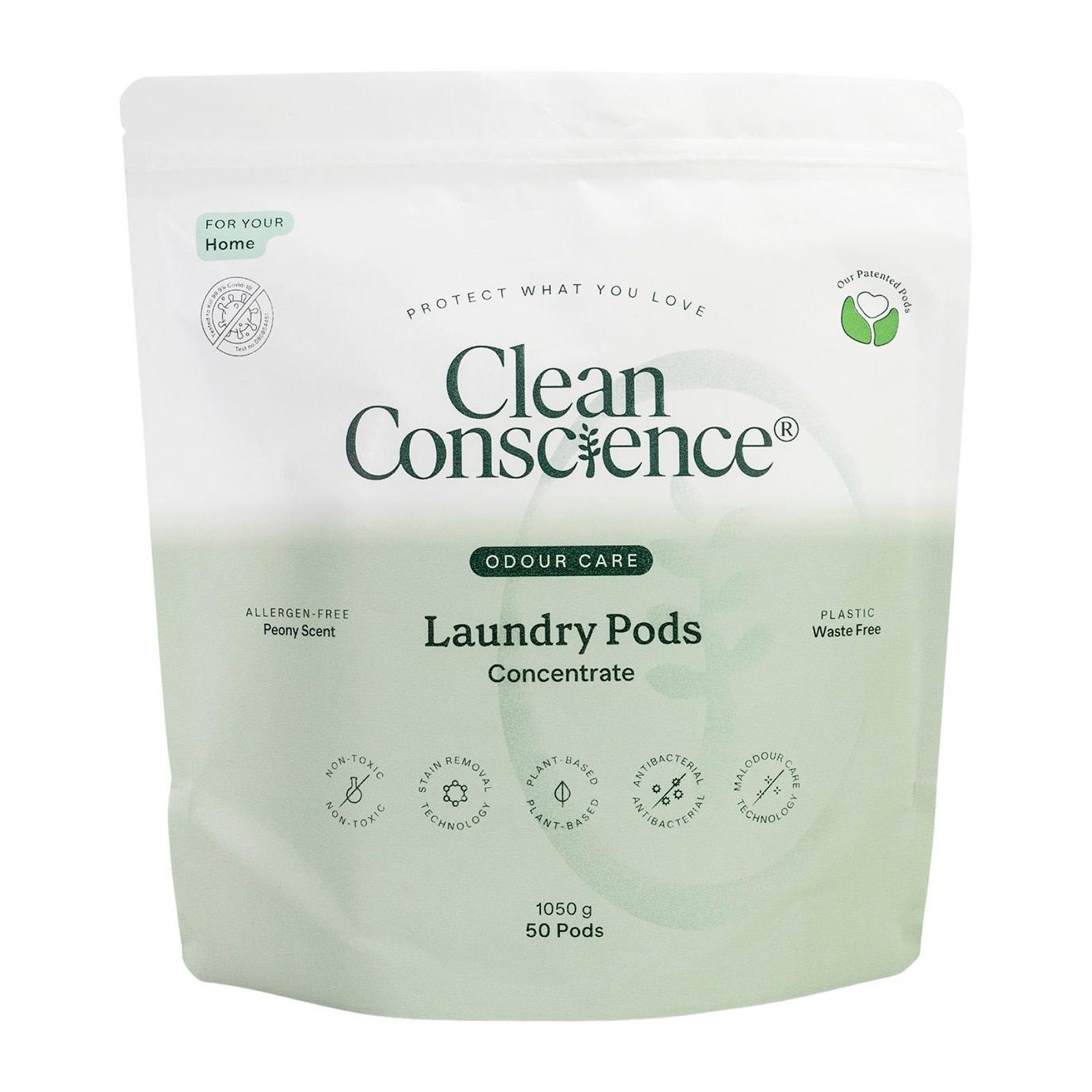 Clean Conscience 5 in 1 Laundry Pods (Plastic Waste Free) 50Pods x 21G