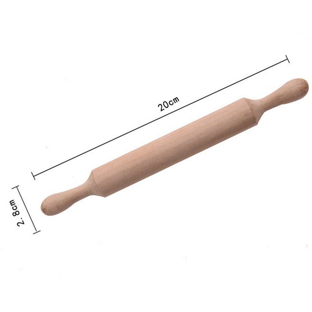 1PCS 20Cm Long Kitchen Wooden Rolling Pin Kitchen Cooking Baking Tools Accessories Crafts Baking Fondant Cake Decoration Dough Roller