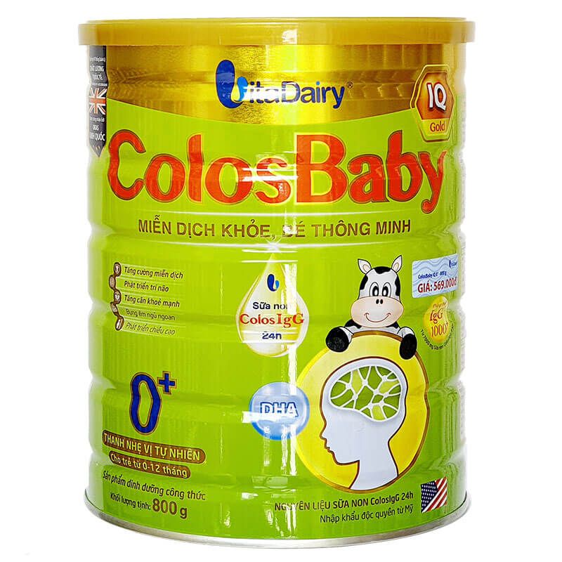 [Quét mã tích điểm]Sữa ColosBaby Gold 1000IgG 0+, 1+, 2+ 800g (date 2025)