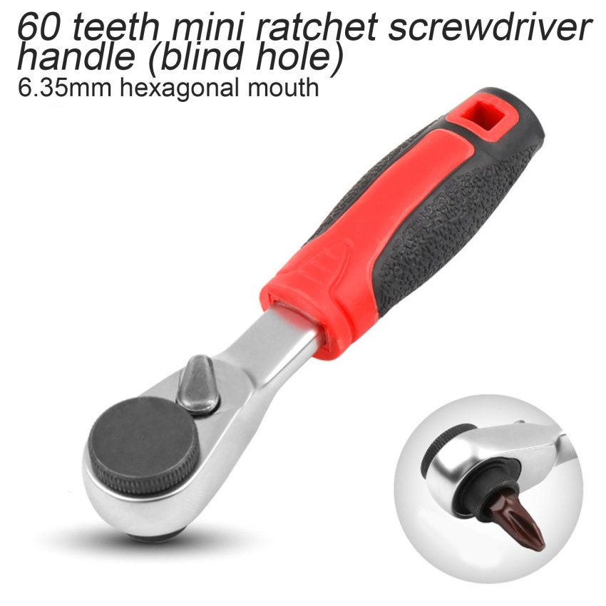 Mini 1/4 "ratchet cờ lê đôi đã kết thúc nhanh chóng Hex mô-men xoắn Bộ cờ lê Rod Bộ tuốc nơ vít Công cụ chìa vặn kiểu ống lồng xử lý cờ lê