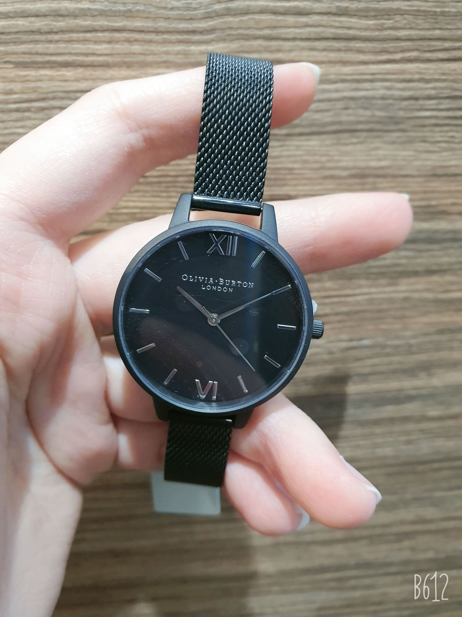 olivia burton after dark mesh watch