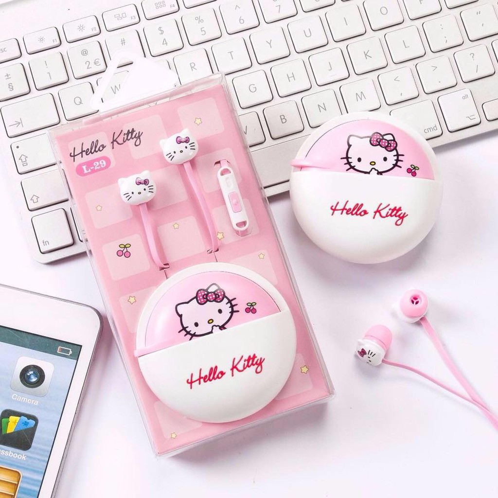 Hello Kitty Earphone Headset with Pouch | Lazada PH