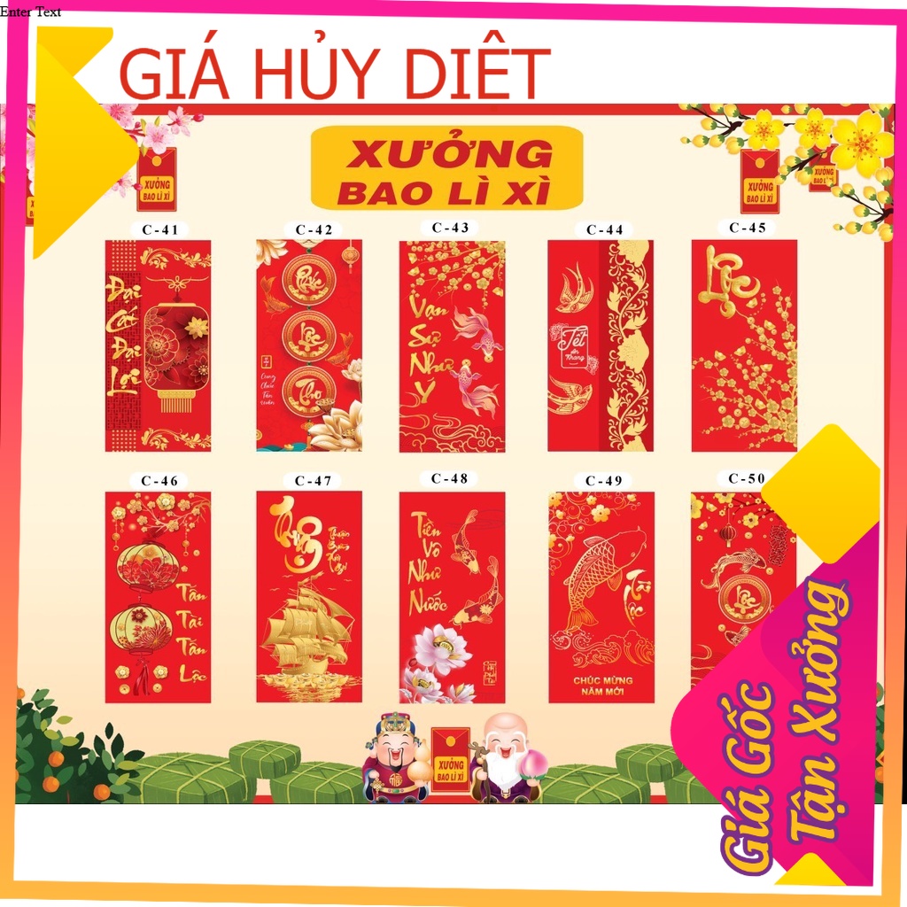 Combo 2000 lì xì 2024, bao lì xì tết