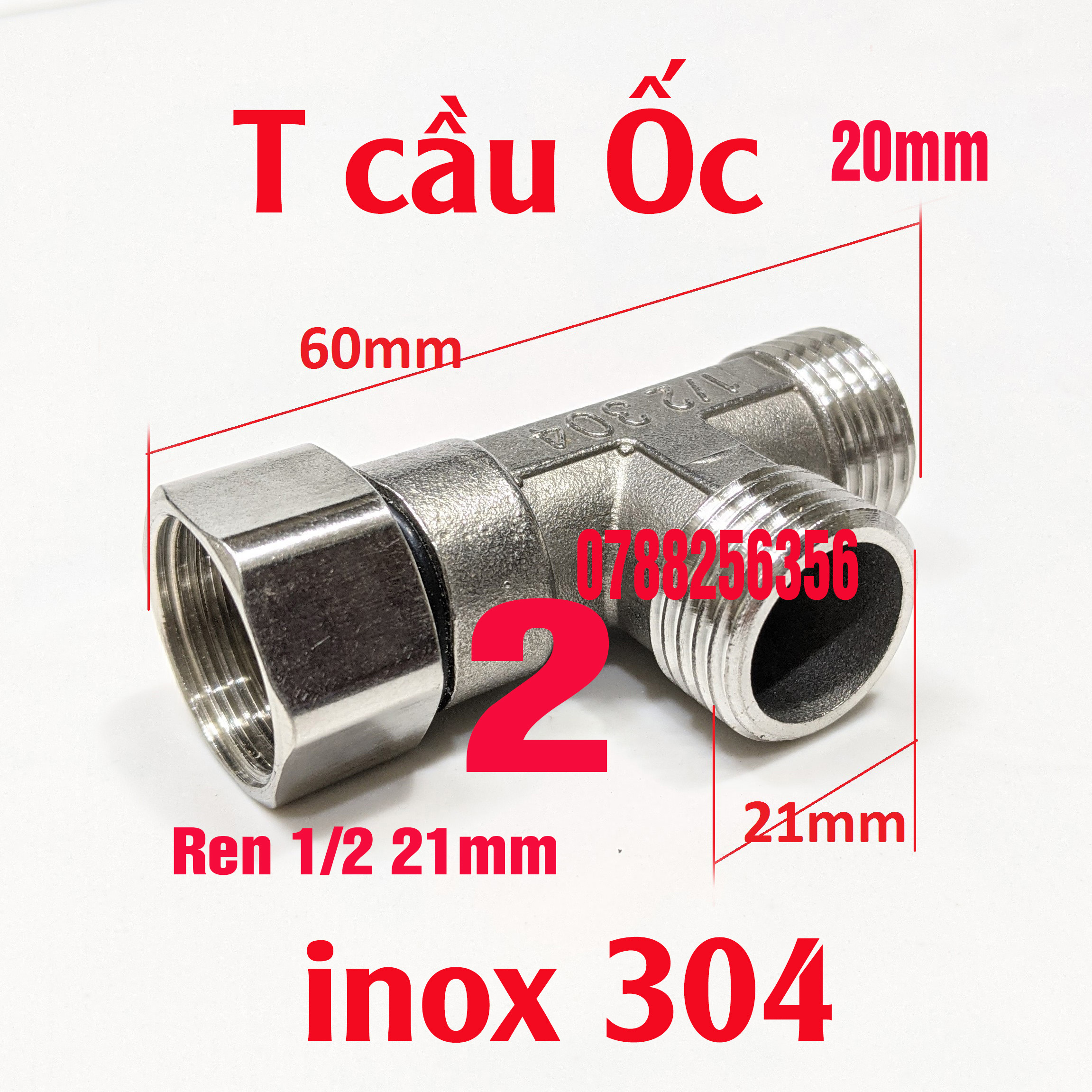 T cầu ốc chia nước bồn cầu va xịt,bộ t cầu inox 304 chia nước,t cầu, tê chia nước bồn cầu 2 ren ngoài 1 đầu ốc 304 đẹp giá rẻ 1 cái - tê 2 ren ngoài 1 đầu ốc, t cầu, van t van f, nối đầu răng, chọn số ảnh npl14