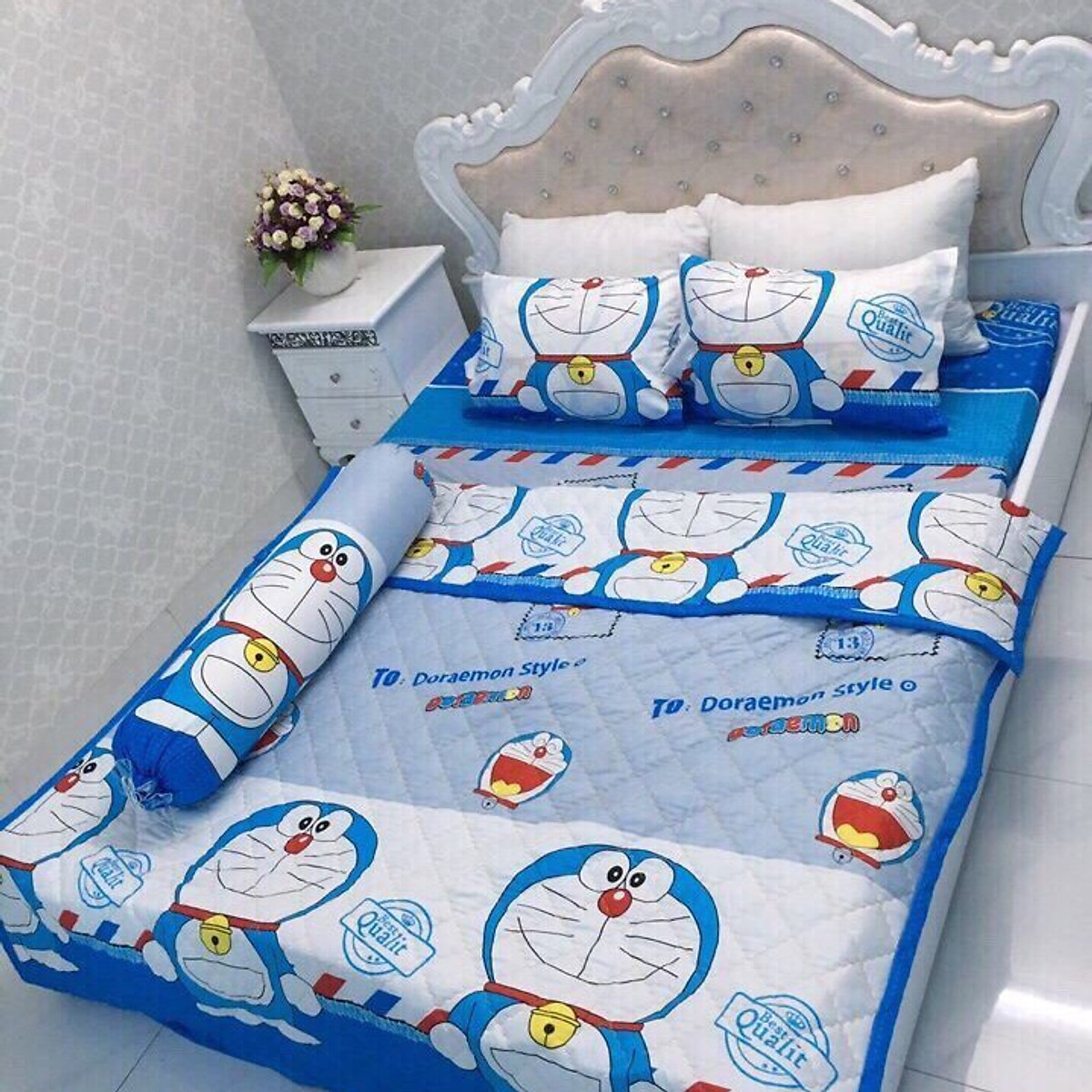 Chăn Ga Gối Cotton Poly Hoạt Hình Siêu Dễ Thương