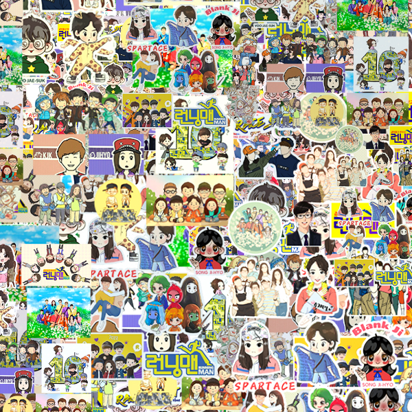 Set 30 hình dán sticker Running Man Hàn Quốc Korean chibi hoạt hình dễ thương
